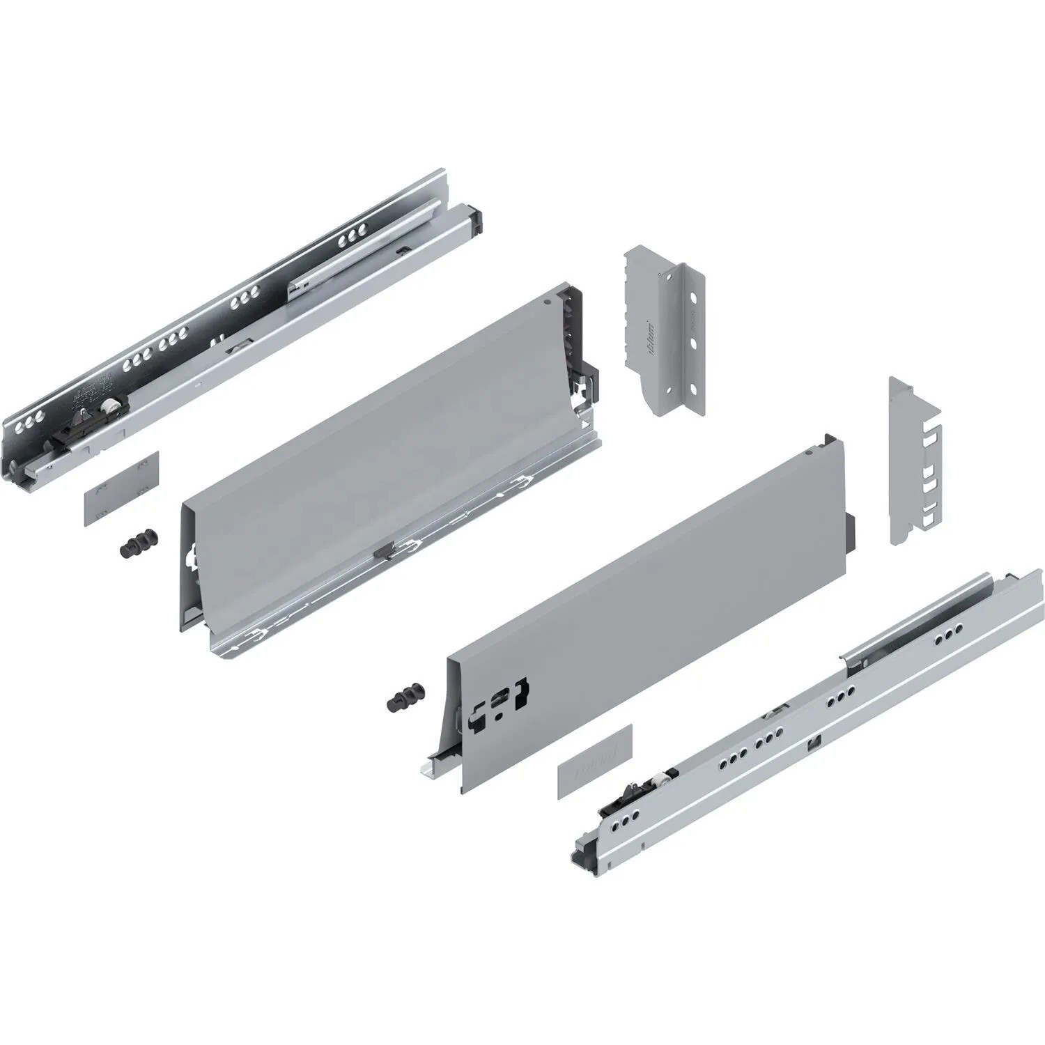 Blum Tandembox antaro K Vollauszug Blumotion 400 mm 30 kg Grau 1 Paar