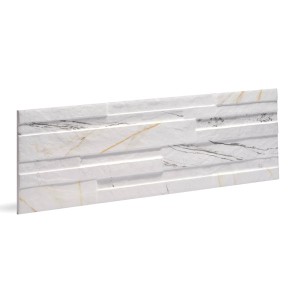 Klimex Verblender Feinsteinzeug UltraStrong Marble White, 52x17cm, mit Marmor-Optik für Innen & Außen.