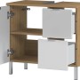 Germania Waschbeckenunterschrank GW-MAURESA Eiche, mit 2 Schubladen und Tür.