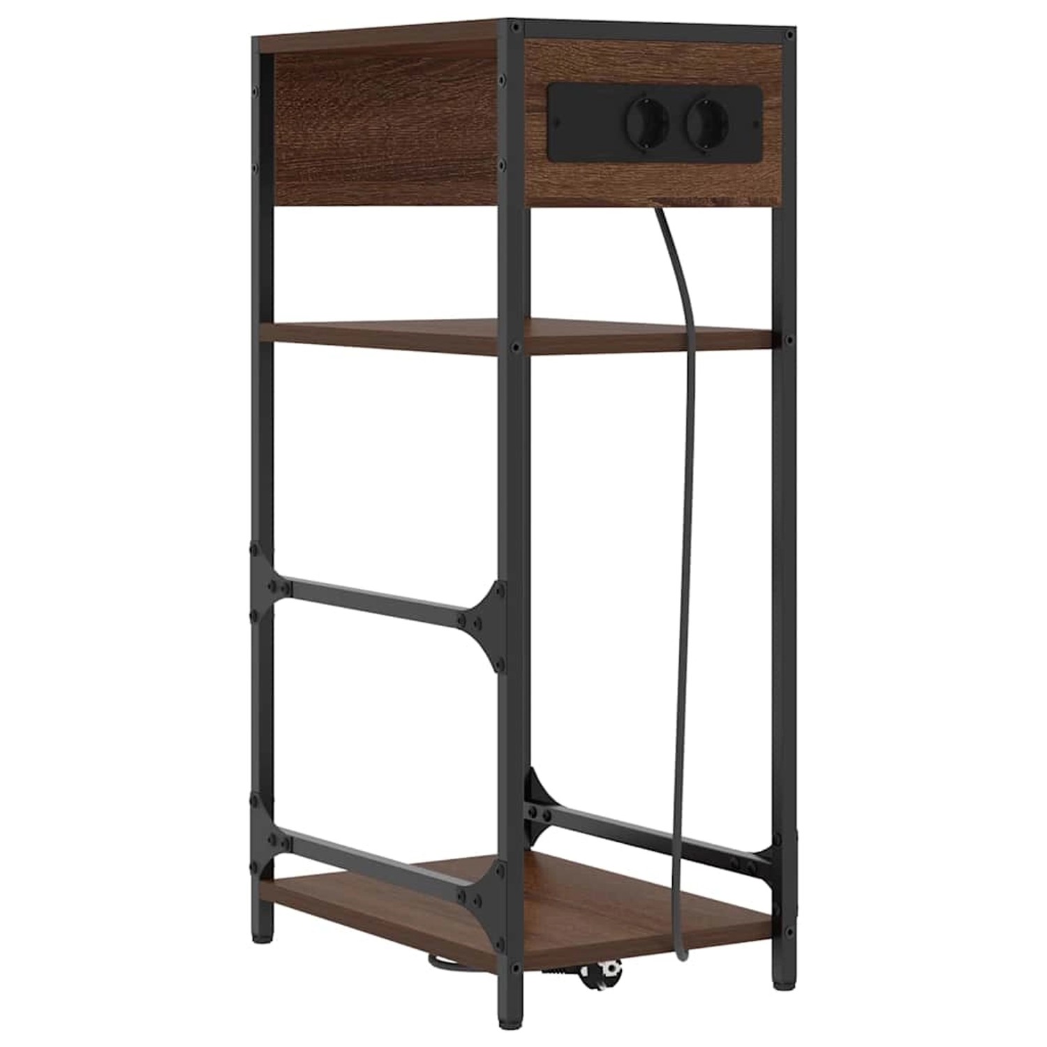 vidaXL Nachttisch Braune Eiche 40 x 27 x 76 cm Holzwerkstoff 859574 günstig online kaufen