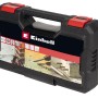 Einhell Bohr-Meissel-Set, 12-teilig im schwarzen Koffer mit rotem Griff.