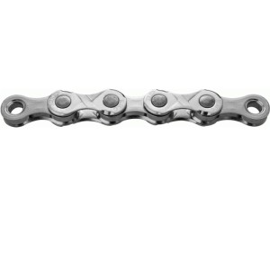 Silberne KMC 11-fach E-Bike Kette E11 mit 122 Gliedern.