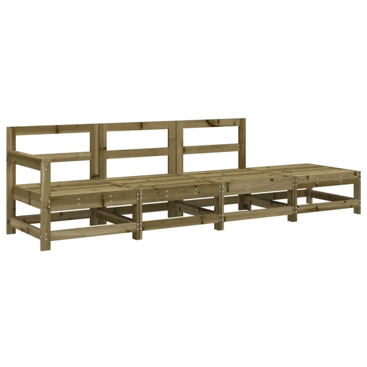 vidaXL 4-Tlg Garten-Lounge-Set Kiefernholz Imprägniert 825540