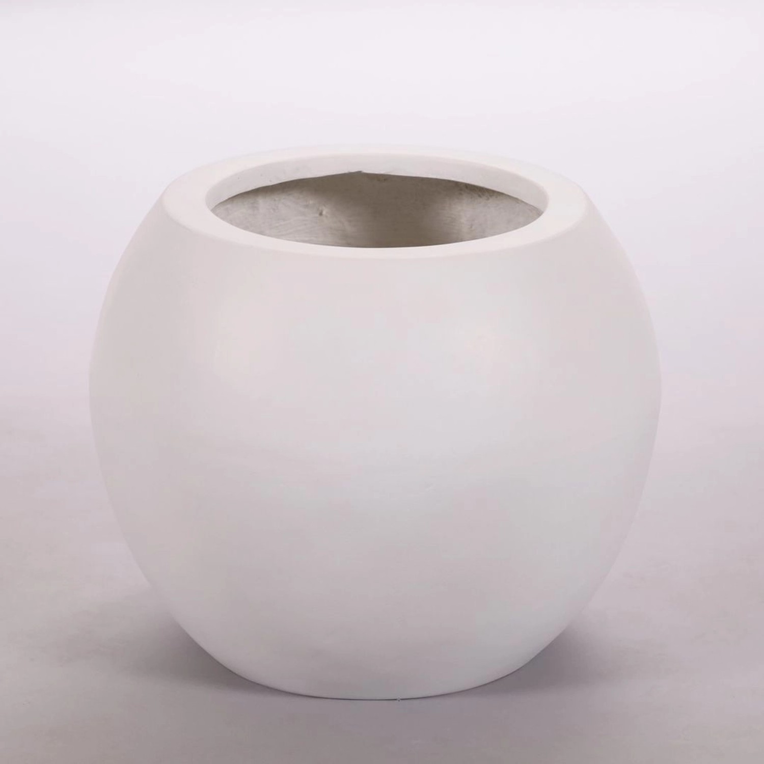Elegant Einrichten Pflanzkübel Fiberglas Ball D40xH32cm Perlmutt-Weiß günstig online kaufen