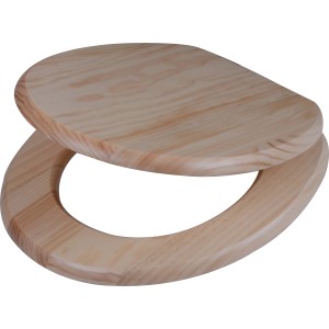 baliv WC-Sitz Alegre aus Echtholz, naturbelassene Holzmaserung.