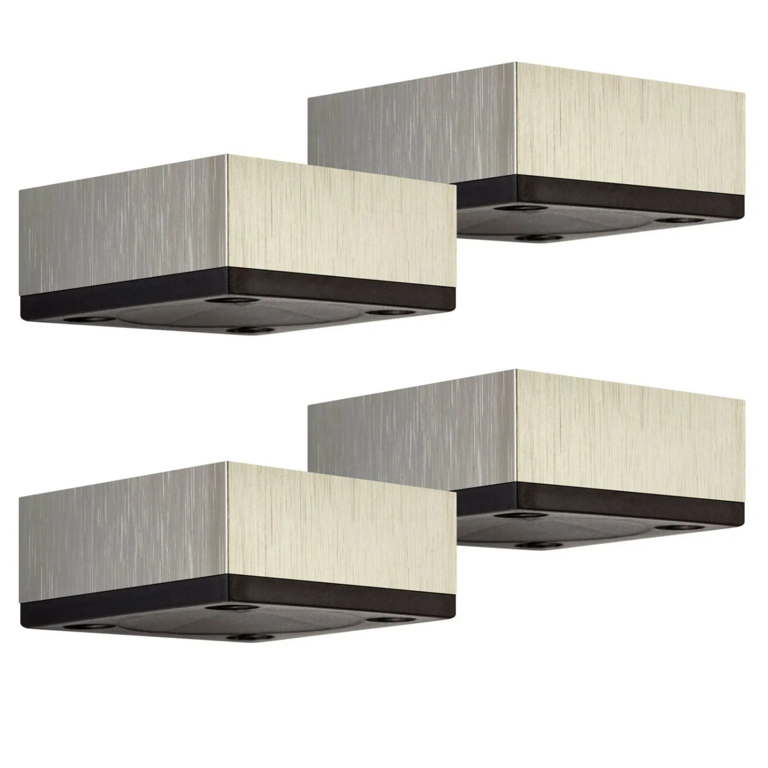 Thumbnail - SOTECH 4er Set Möbelfüße MOTEL 65 x 65 mm Höhe 25 mm Edelstahloptik