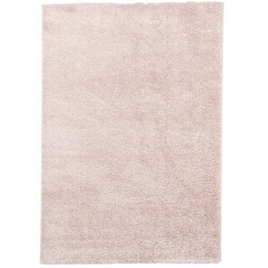 Pergamon Hochflor Teppich Aloha in Rosa, 140x200cm. Langfloriger, weicher Shaggy Teppich.