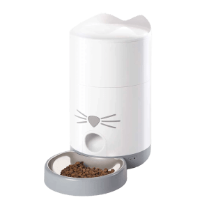 Catit Smart Futterautomat Pixi mit vollem Edelstahlnapf. Futterspender für Katzen mit App-Steuerung.