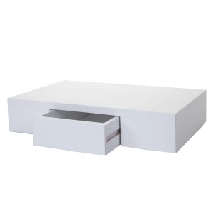 BERLINLODGE Wandregal Ilse HxBxT 8x40x25cm Regal Hängeregal Mit Schublade 40cm Weiß