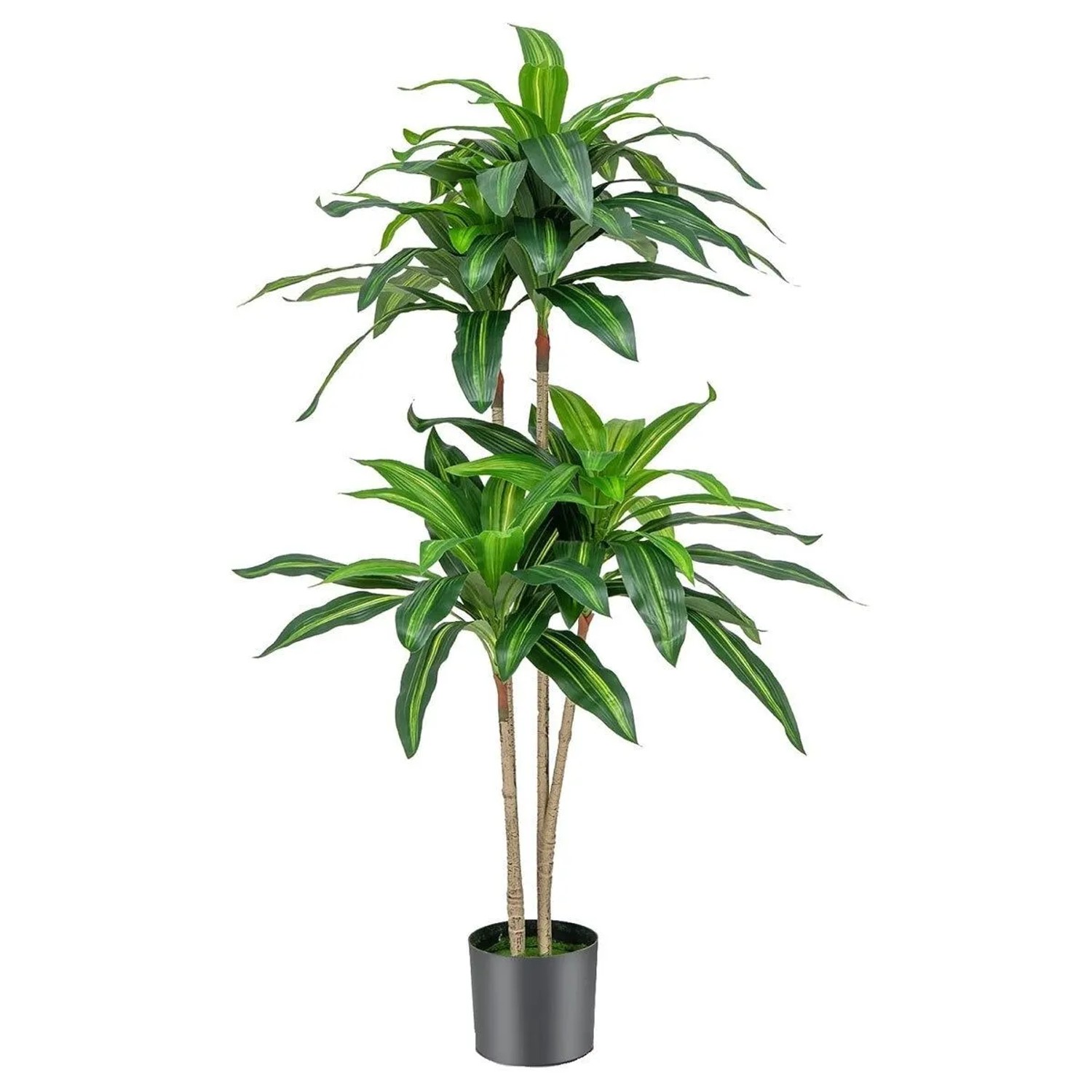 Costway Kunstpalme mit Topf & 92 Blättern für Garten Büro 140cm günstig online kaufen