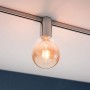 Paulmann URail Spot Ceiling Socket, Chrom, mit E27 Leuchtmittel an Schienensystem.