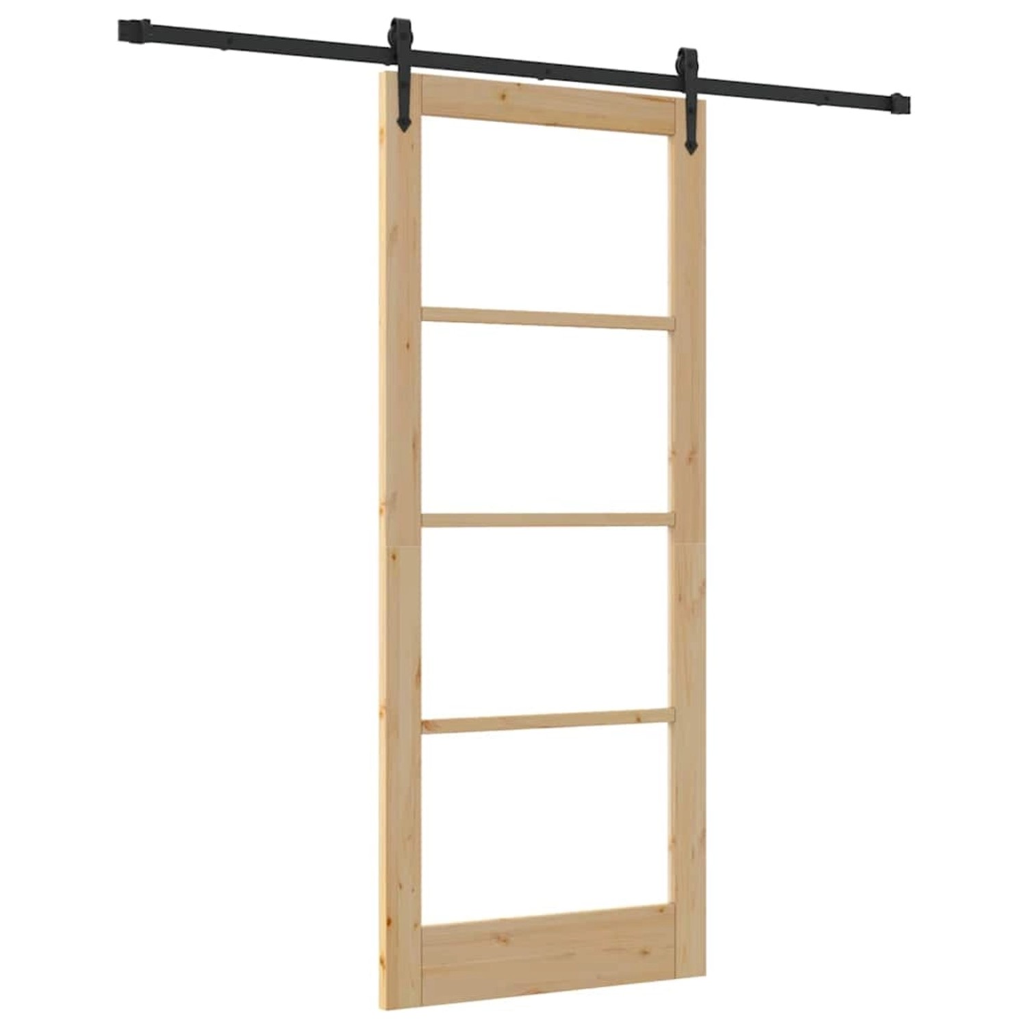 vidaXL Schiebetür ORKDAL Braun 86 x 211 cm Holz und Metall 3332481 günstig online kaufen