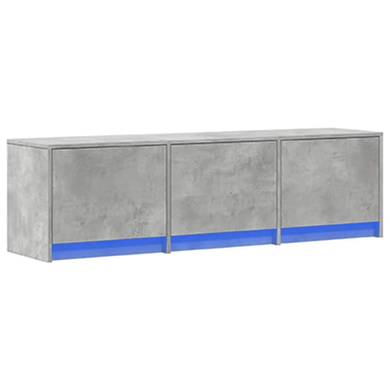 vidaXL TV-Schränk mit LED Beton 140 x 34 x 40 cm Holzwerkstoff 8006555
