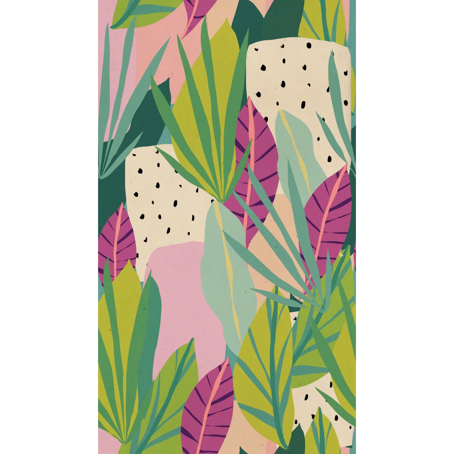 PROFHOME 782081-GU Fototapete Grafisch Türkis Grün Beige Lila 1,59 m x 2,8 m