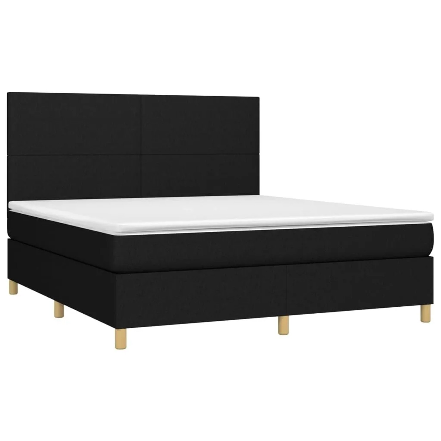 vidaXL Boxspringbett mit Matratze Schwarz 180x200 cm Stoff 3142195 günstig online kaufen
