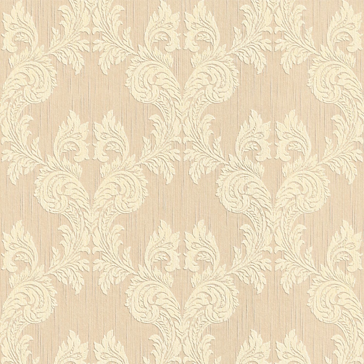 PROFHOME 956302-GU Textiloptik Tapete Barock Matt Beige Gelb 0,53 m x 10,05 günstig online kaufen