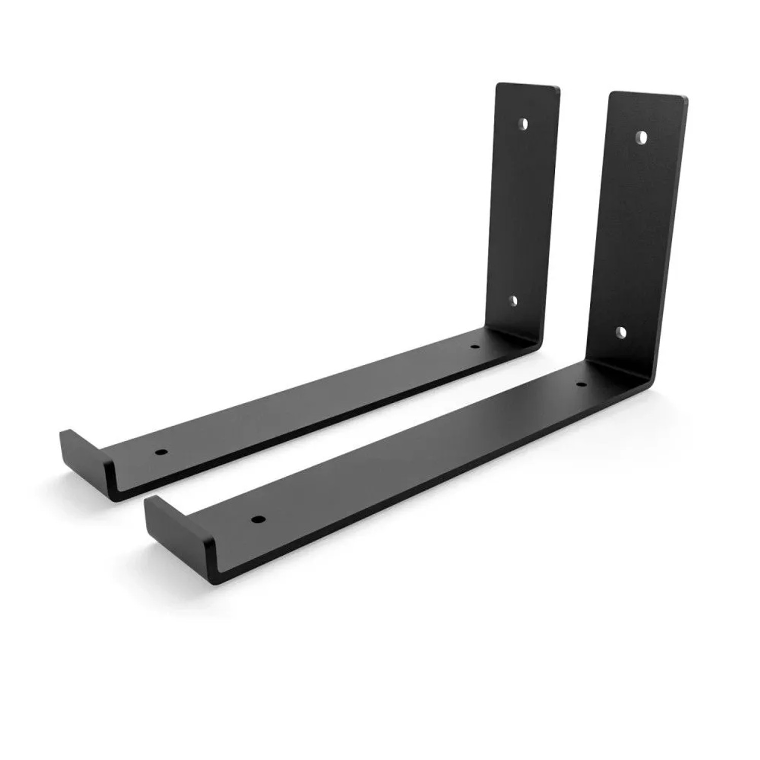 HEVVA Regalhalterung RIEDBERG 25 cm Tief 2er Set Schwarz