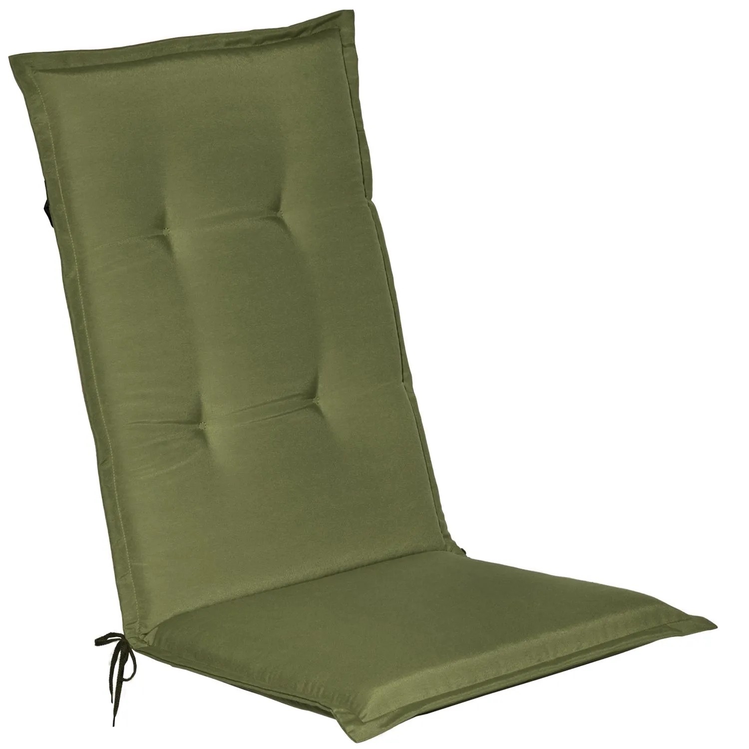 Beautissu Gartenstuhlauflage Loft HL Olivegrün 120x50x6cm