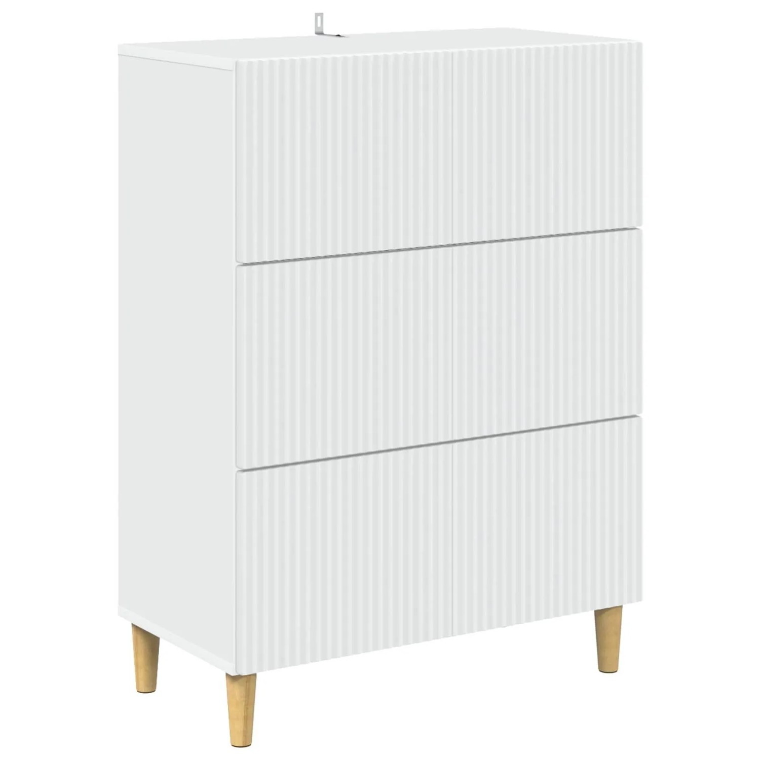 vidaXL Schubladenschrank Weiß 66 x 34,5 x 90 cm Holzwerkstoff 894605