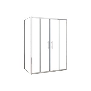 Duschparadies Schiebetür x Seitenwand 120 x 90 cm Duschkabine 5mm ESG Sicherheitsglas Höhe 190cm Dusche Duschabtrennung