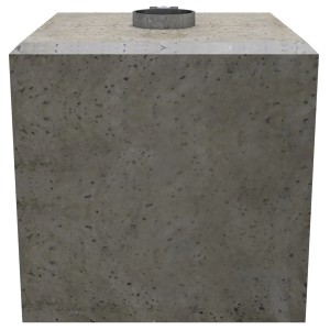 Schake Fertigfundament aus Beton für Schilderpfosten Ø 60 mm mit verzinkter Bodenhülse.