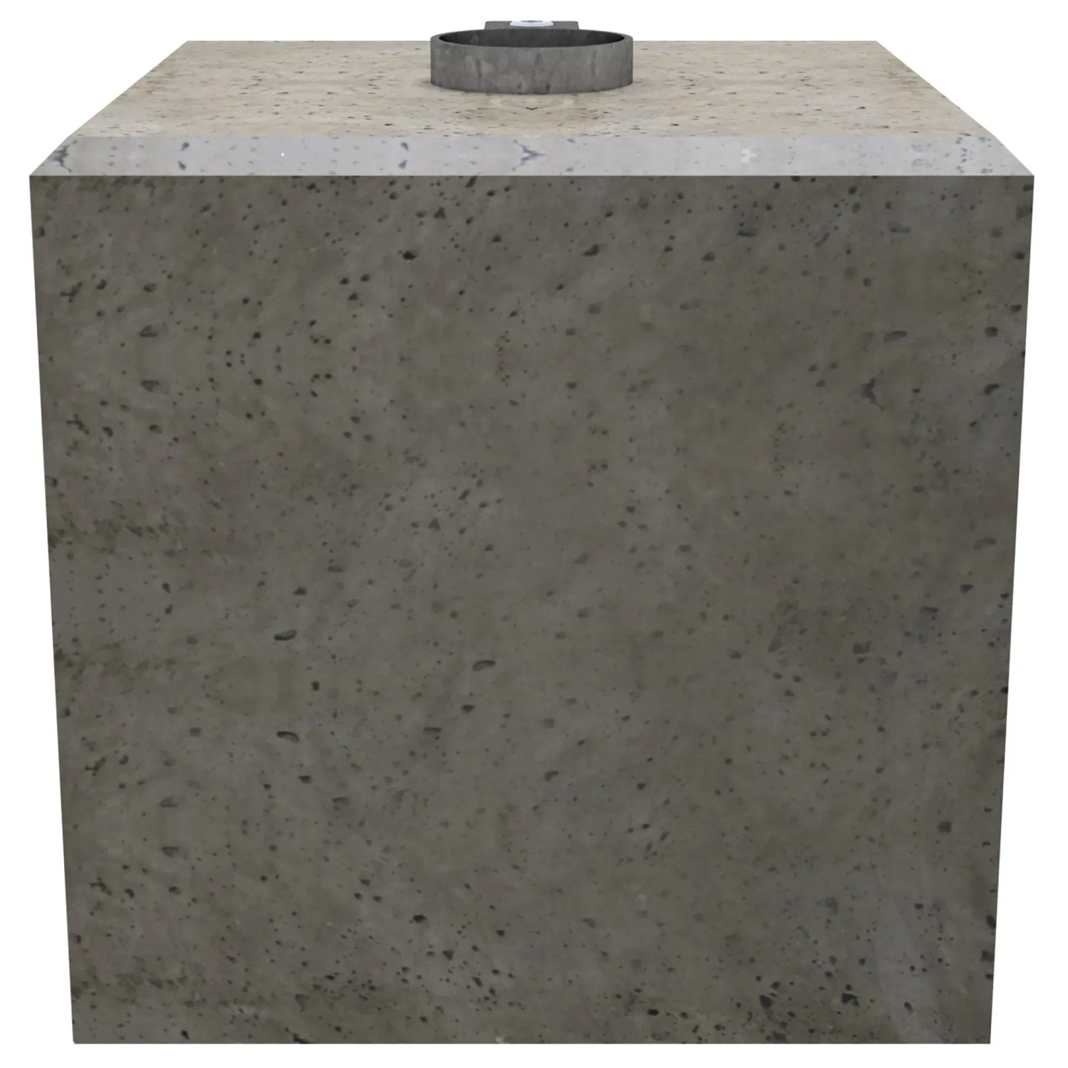 Schake Fertigfundament aus Beton für Schilderpfosten Ø 60 mm mit verzinkter Bodenhülse.