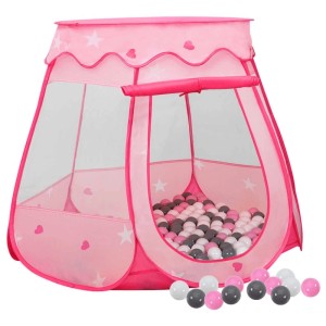vidaXL Kinder-Spielzelt mit 250 Bällen Rosa 102x102x82 cm 3107726