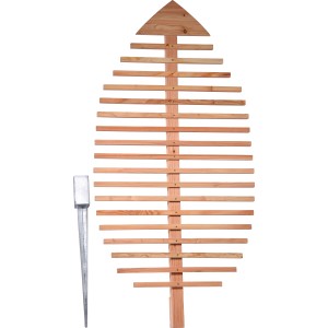 Dobar Rankhilfe Blattform 160 cm aus Lärchenholz mit Erdspieß für Kletterpflanzen.
