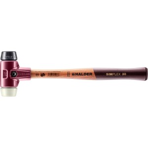 Halder Simplex Schonhammer Ø 30 mm Gummi Nylon mit Tempergussgehäuse