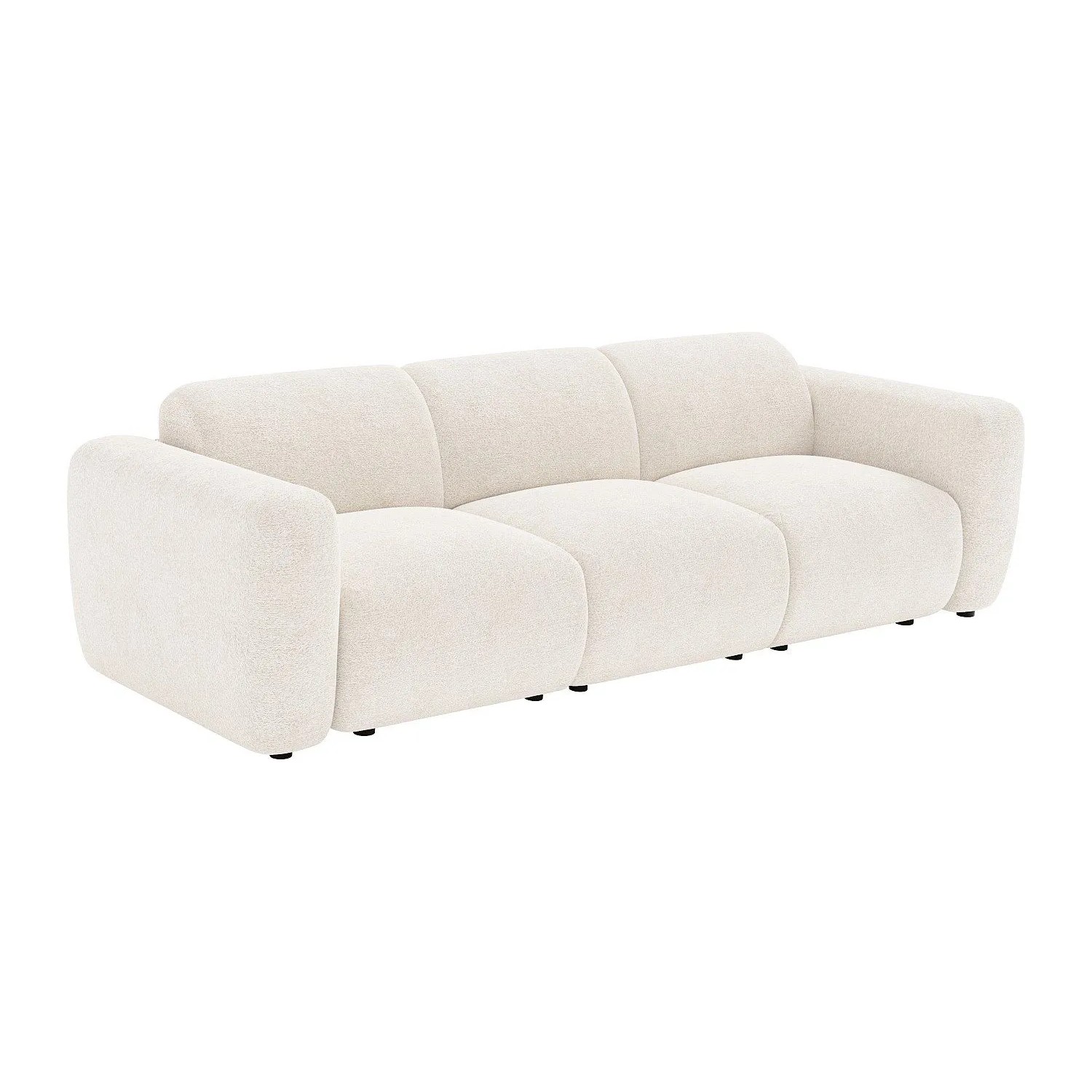 Vente-unique Modulierbares Sofa Pogni Weiß 281 cm