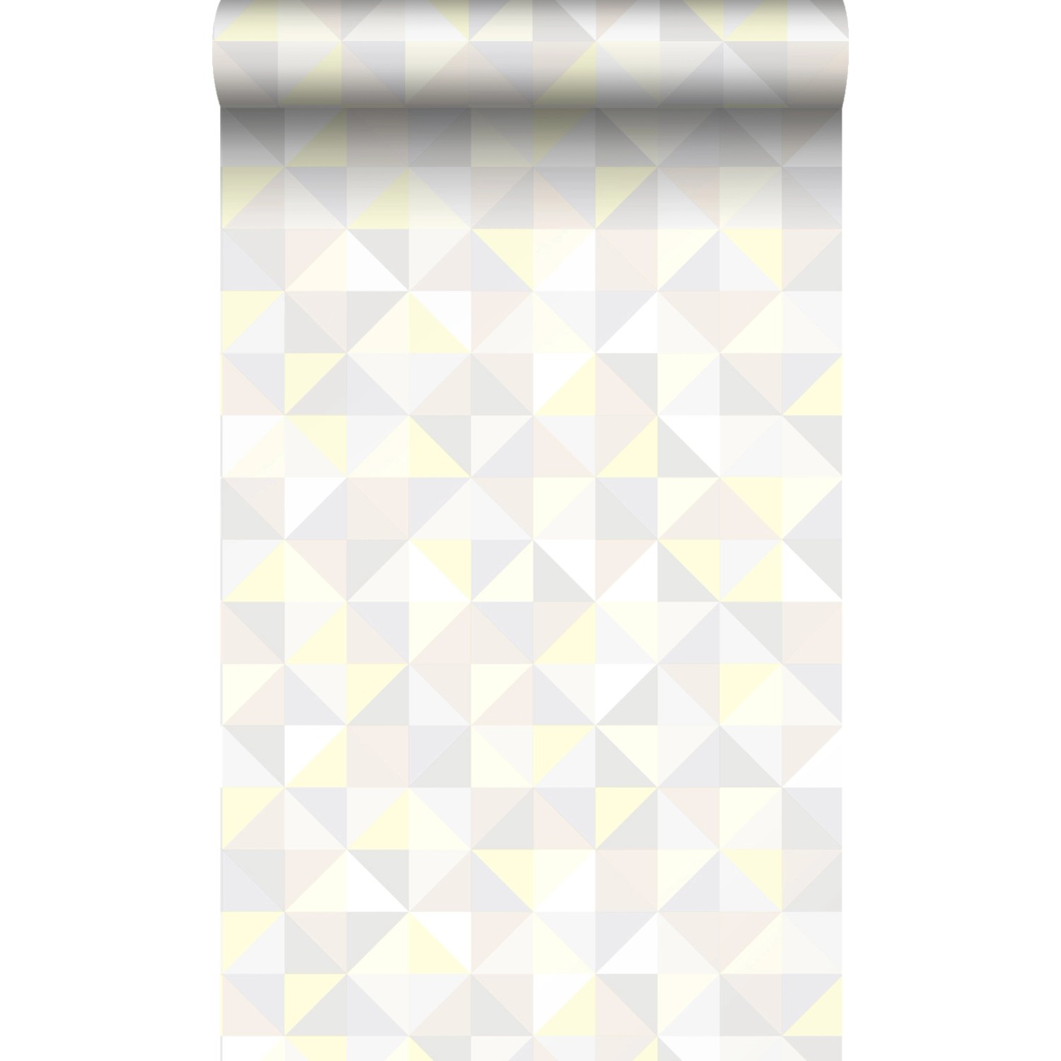 Origin Wallcoverings Tapete Dreiecke Crème-Beige Hellgrau Pastellgelb und H günstig online kaufen