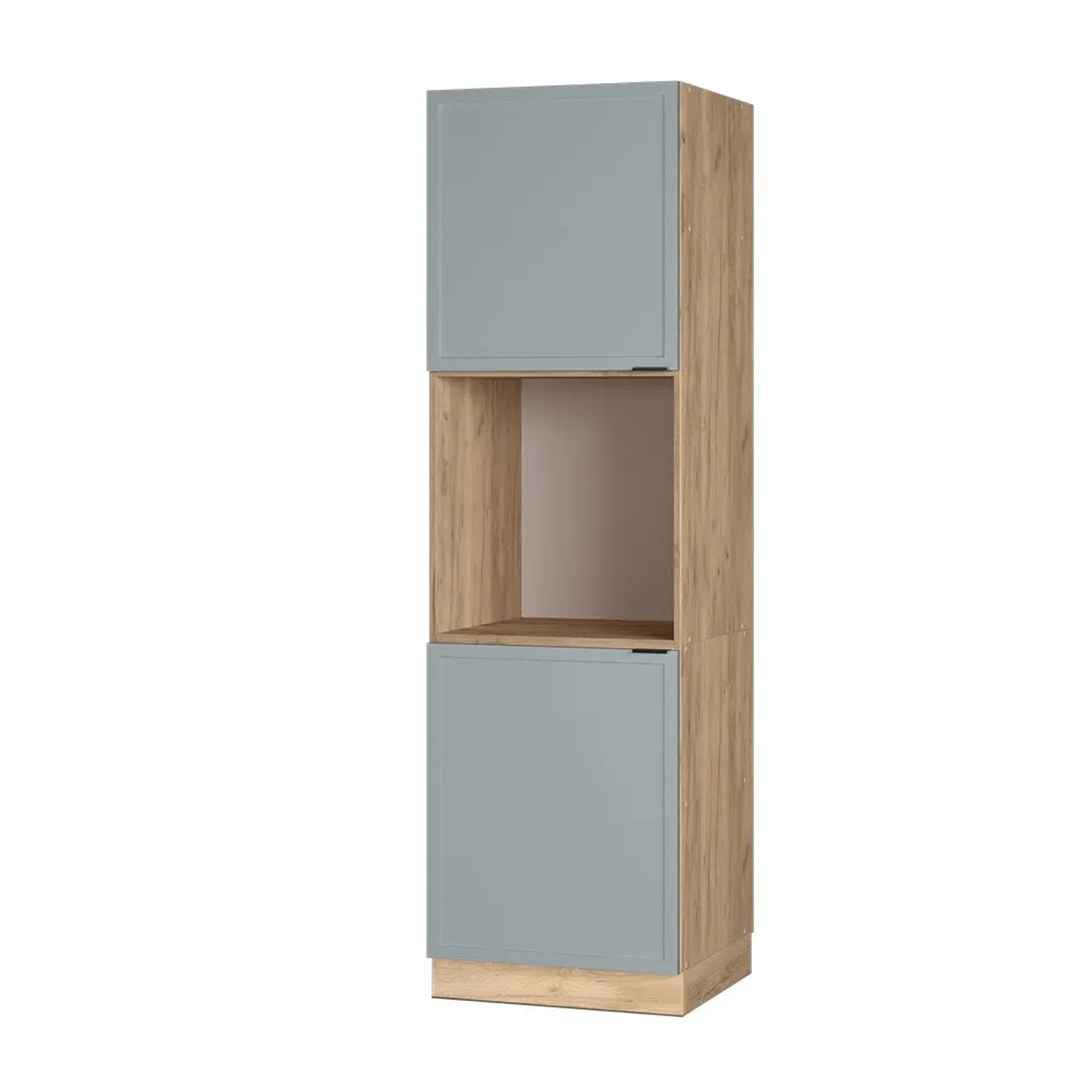 Vicco Herdumbauschrank Fame-Line HellBlau-Grau 60 cm Offen