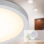 Moderne, runde LED Deckenleuchte Fire von Briloner, Chrom-Matt, 24,5W.