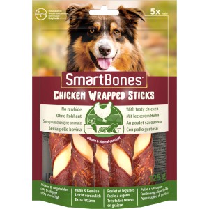 Smartbones Chicken Wrapped Sticks, 5 Stück. Hunde-Belohnungssnack mit Hühnchen.