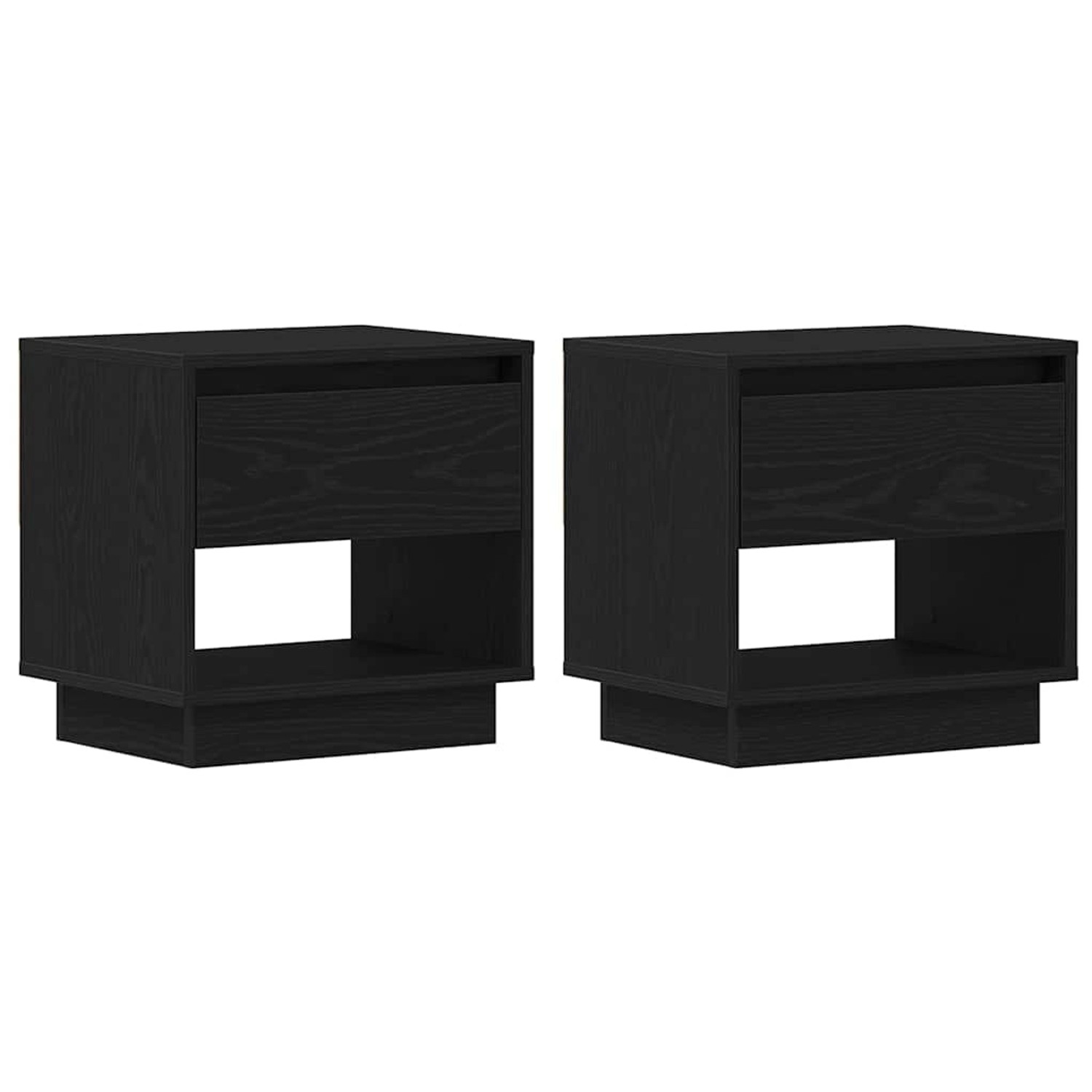 vidaXL Nachttisch 2 Stk Schwarze Eiche 45 x 34 x 44 cm Holzwerkstoff 863338 günstig online kaufen