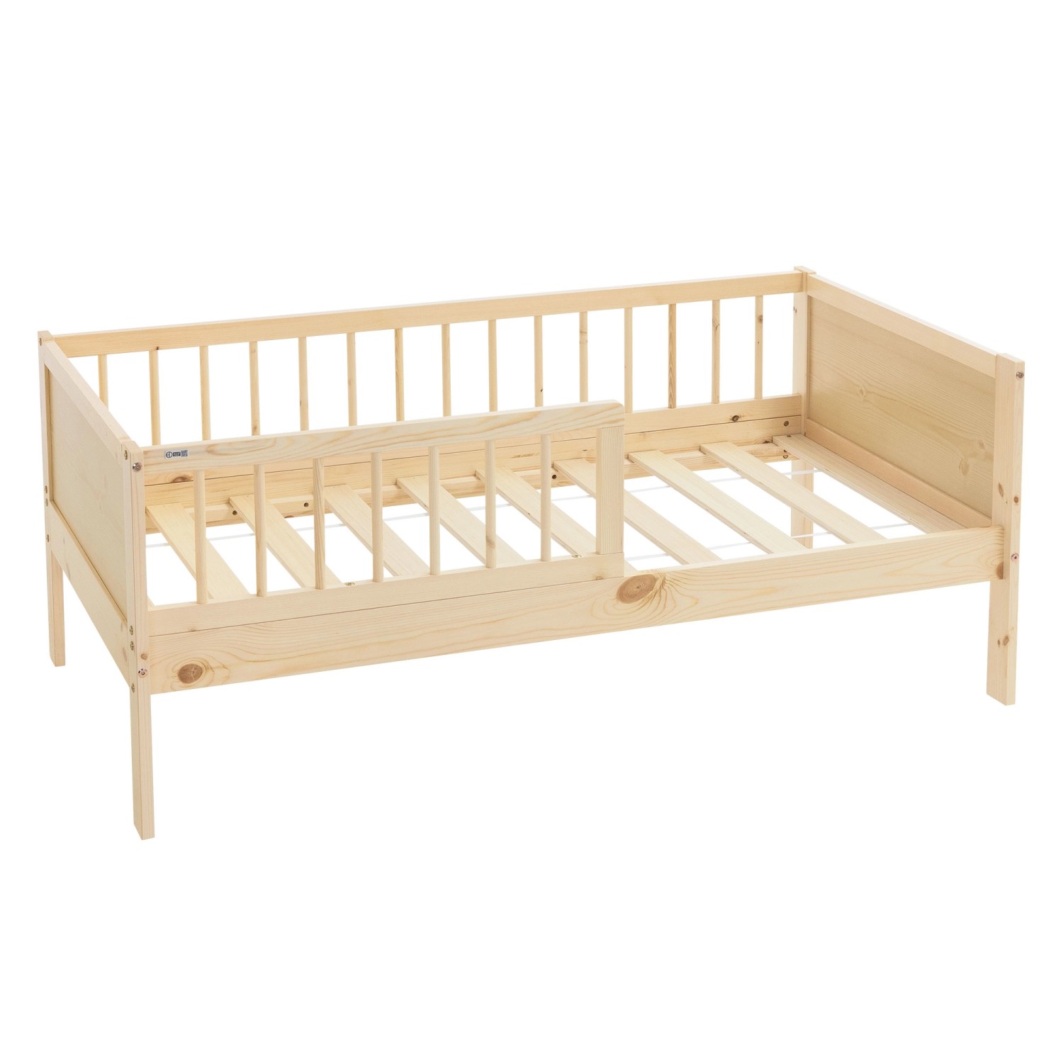 ML-Design Kinderbett 70x140 cm Natur mit Lattenrost Rausfallschutz günstig online kaufen
