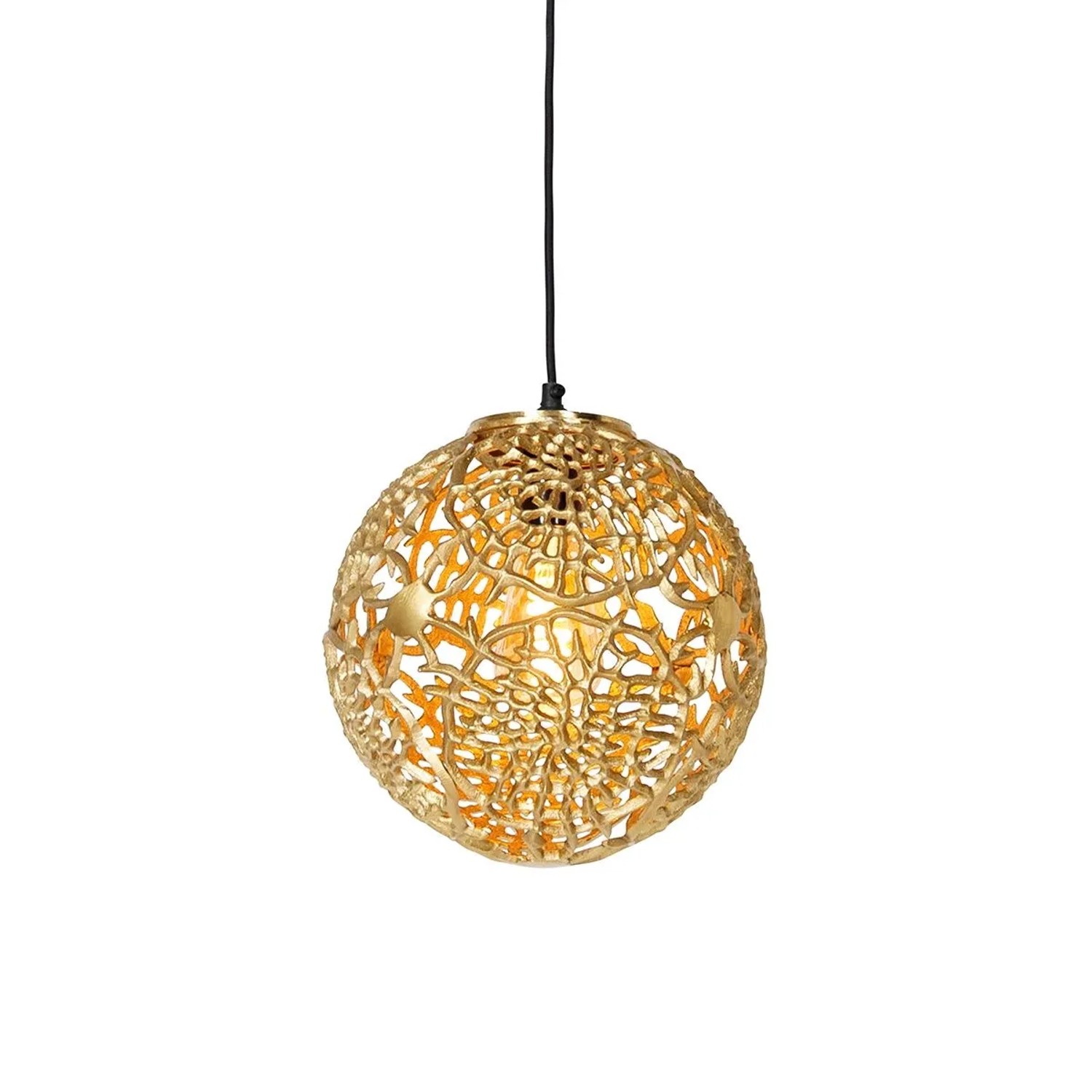 QAZQA Art-Deco-Hängeleuchte Gold mit Schwarz Maro