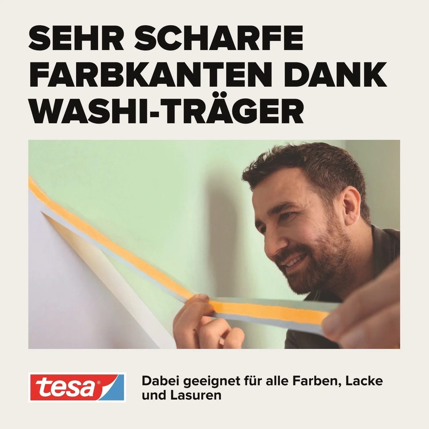 Tesa Malerband Perfect+ 50 m x 30 mm Gelb 2 Rollen_6