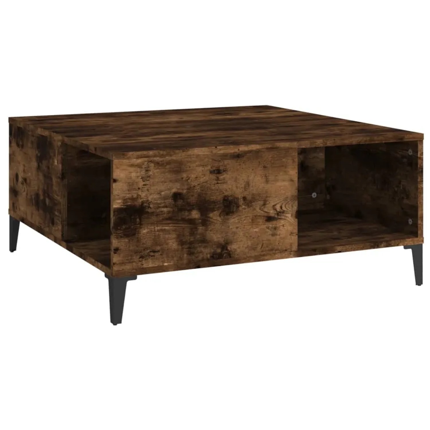 vidaXL Couchtisch Räuchereiche 80x80x36,5 cm Holzwerkstoff 821105