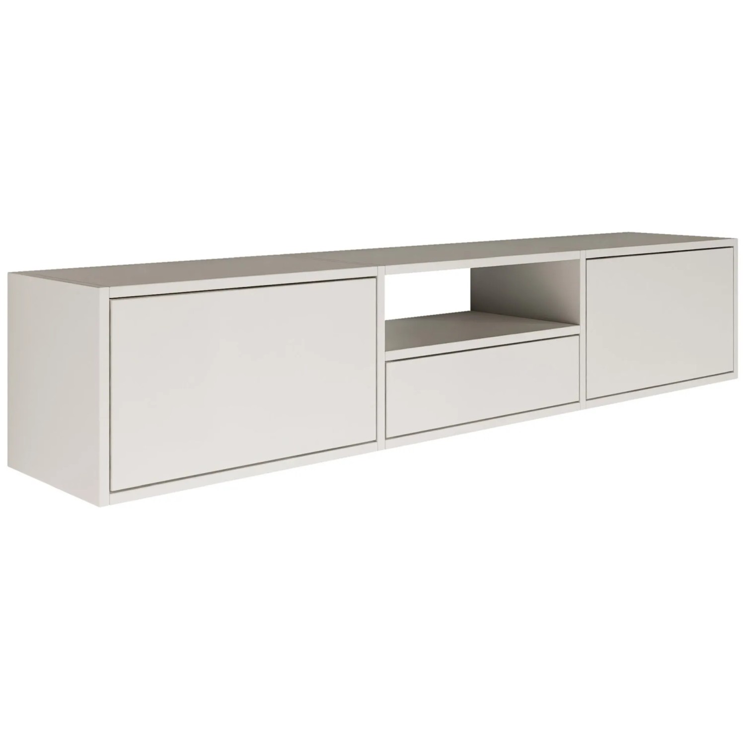 Selsey TV-Hängeboard Framme 150 cm mit Ablage Weiß