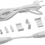 Zubehör für Ledvance LED-Lichtleiste: Kabel, Stecker, Halterungen und Schrauben.