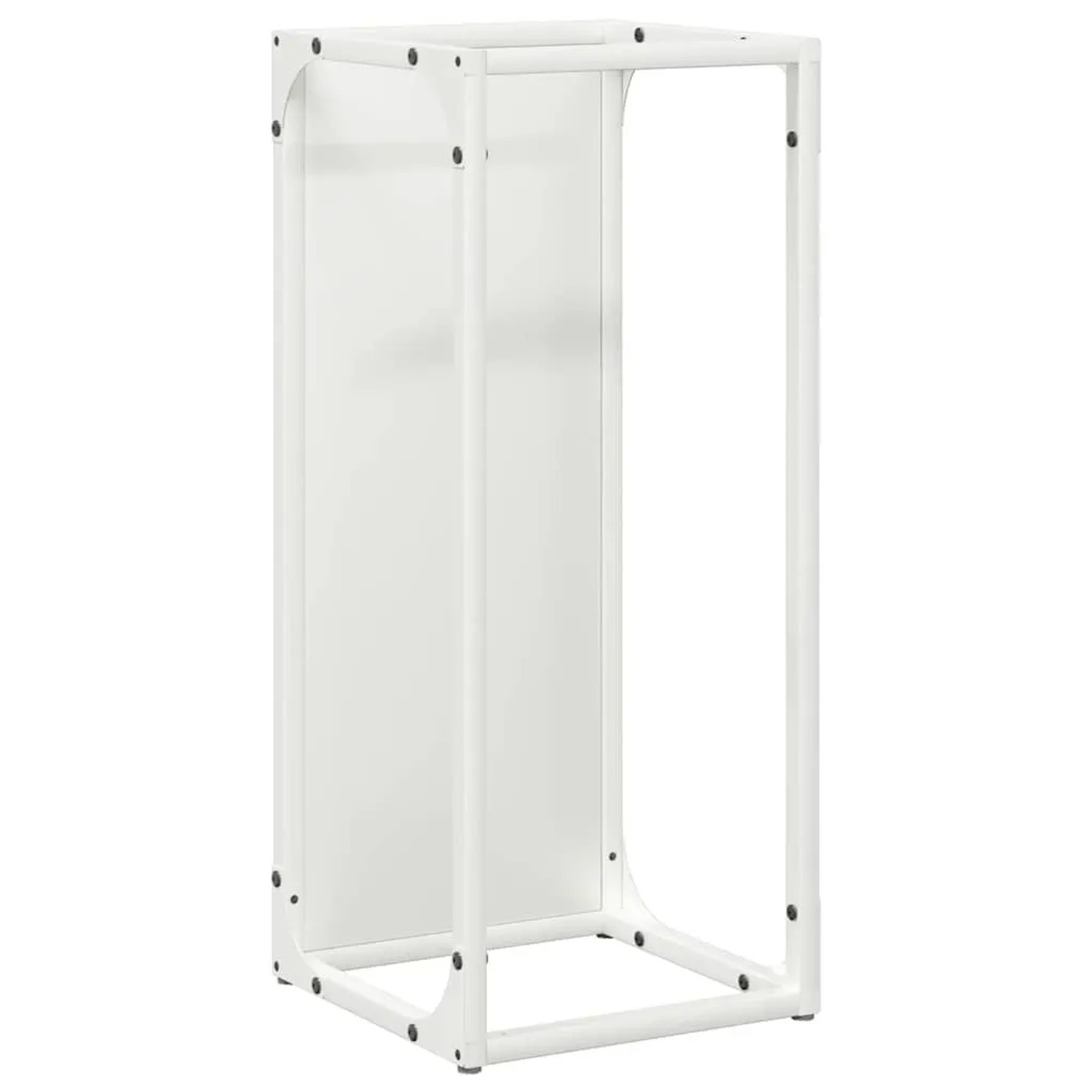vidaXL Brennholzregal Weiß 25x25x60 cm Kaltgewalzter Stahl 864260