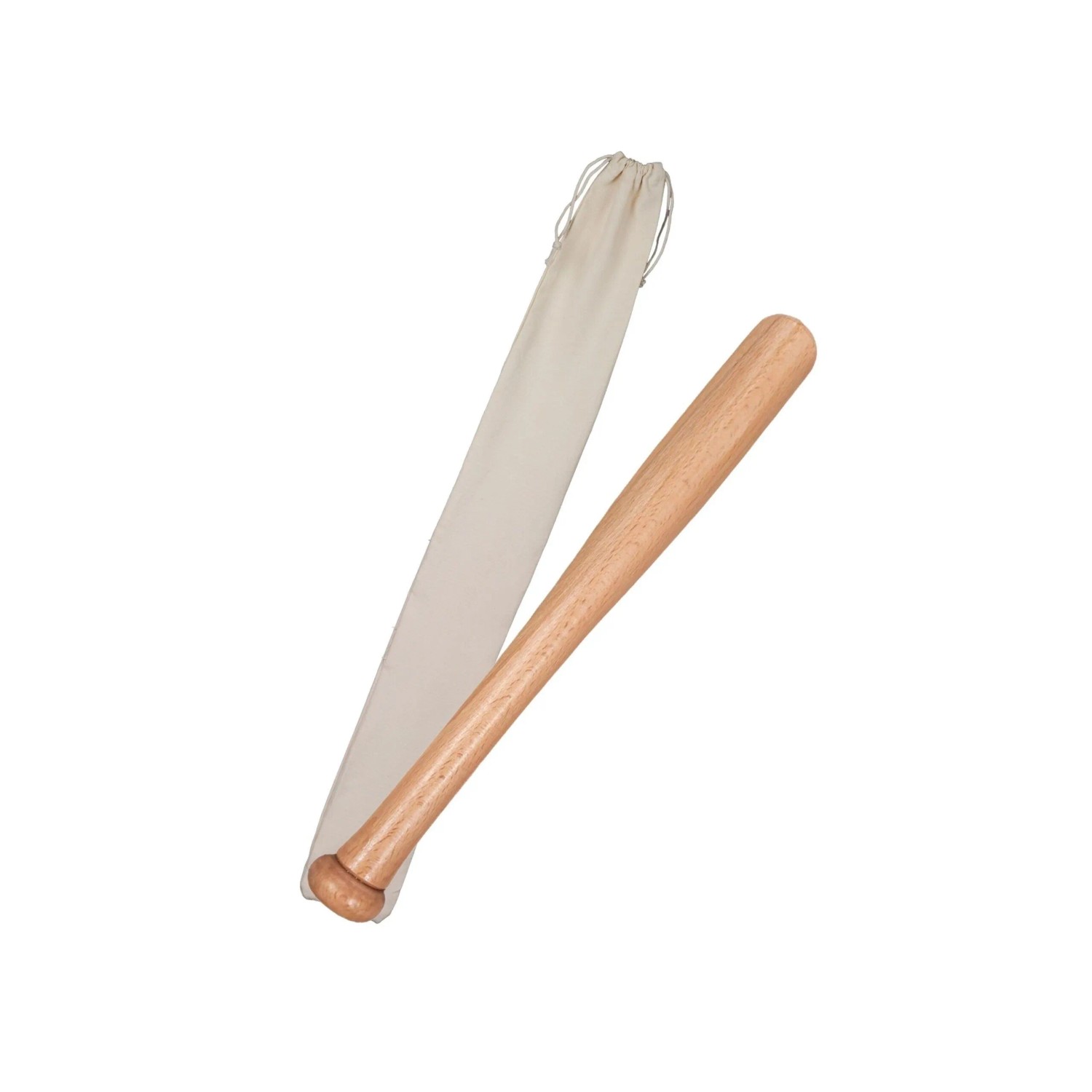 Relaxdays Baseballschläger Holz Natur Mit Beutel 46 cm x 5 cm 330 g