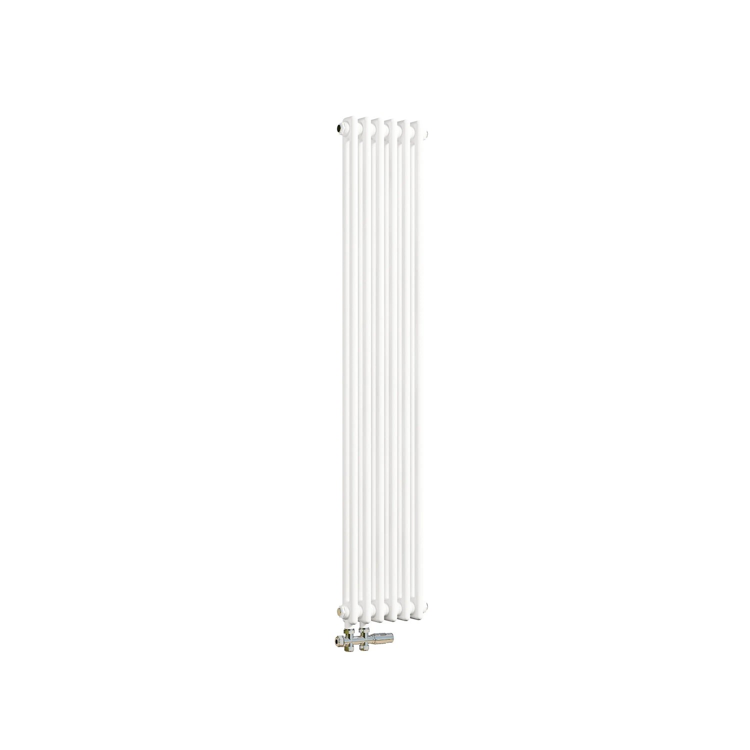 Duschparadies 1500x290mm Traditioneller Heizkörper für Warmwasserbetrieb Weiß 756W 2Säulen
