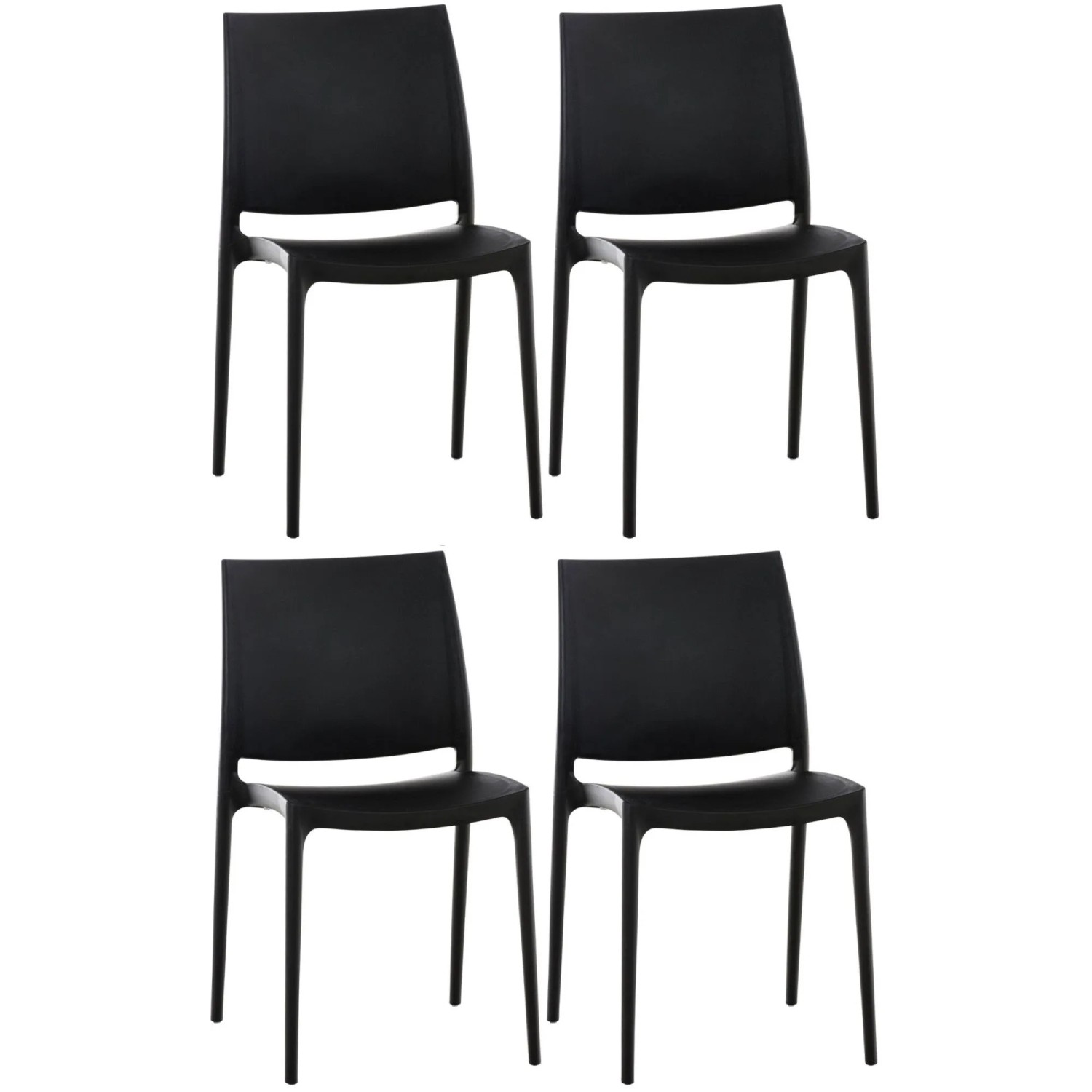 CLP 4er Set Stühle Maya Schwarz