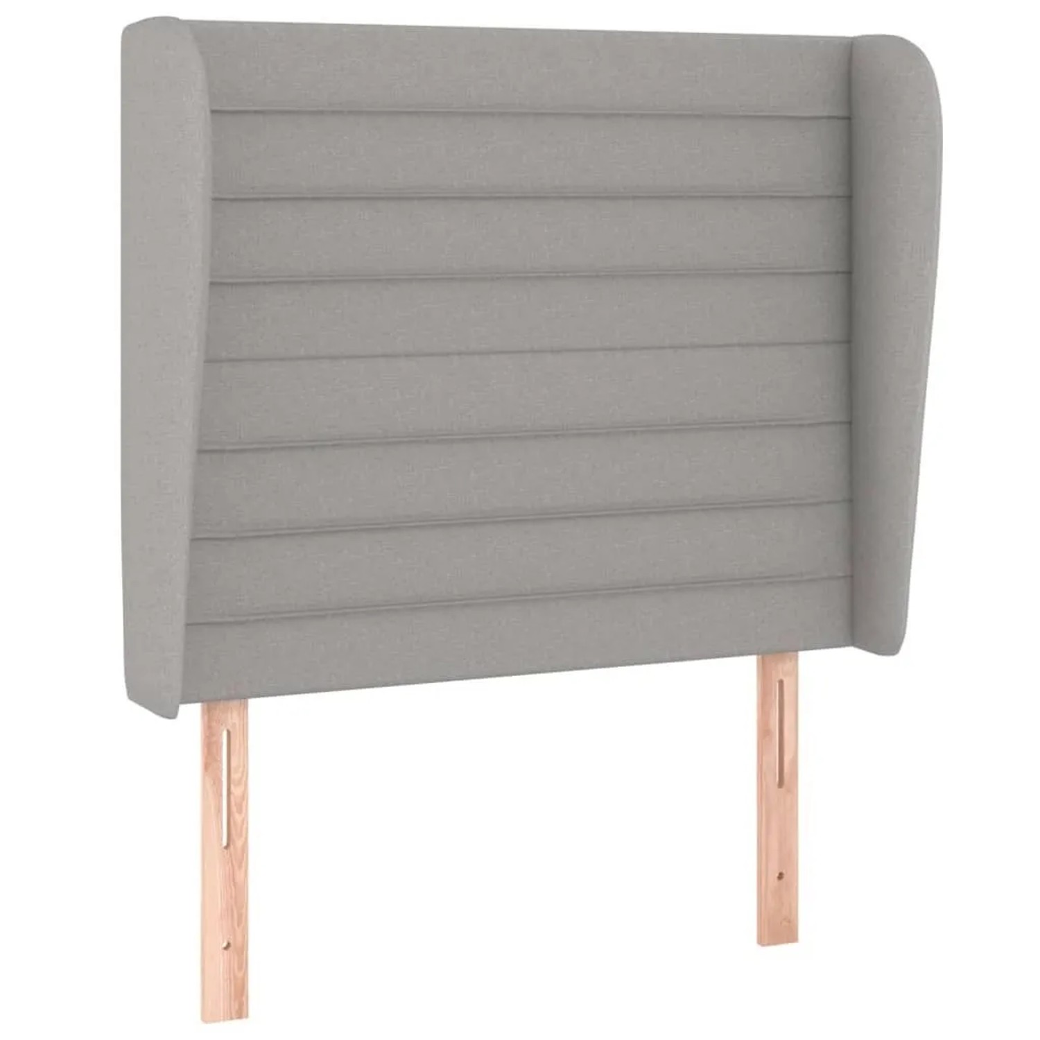 vidaXL Kopfteil mit Ohren Hellgrau 83x23x118/128 cm Stoff 3118070