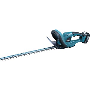Makita Akku-Heckenschere DUH523RF mit Akku und Ladegerät, 52cm Schnittlänge.