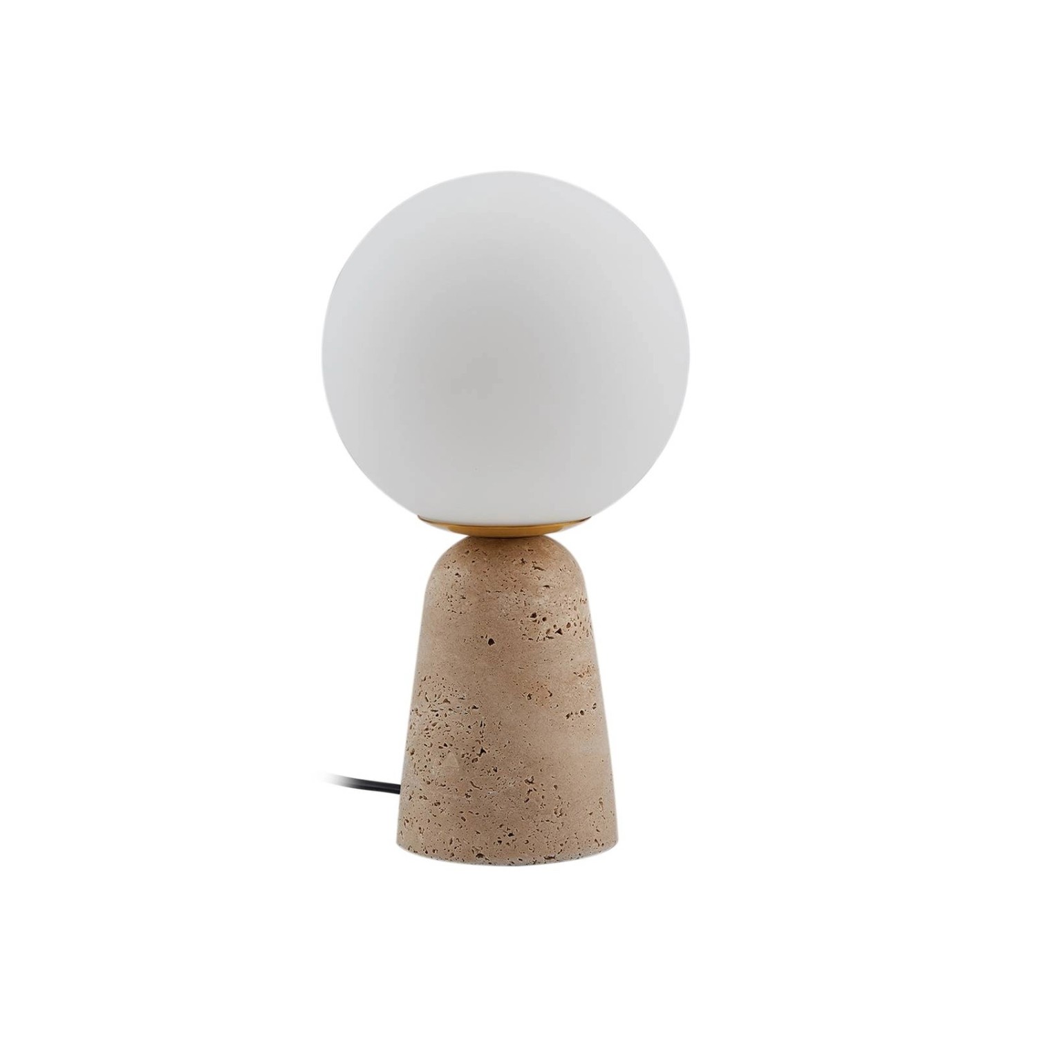 Lindby Tischlampe Kirstan 10030913 Modern in Weiß aus Stein 1-flammig E27 Wohnzimmerleuchte
