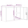 Anthrazitfarbener Aktenschrank aus Stahl (90x40x70 cm) mit Einlegeboden, ideal für Büro.