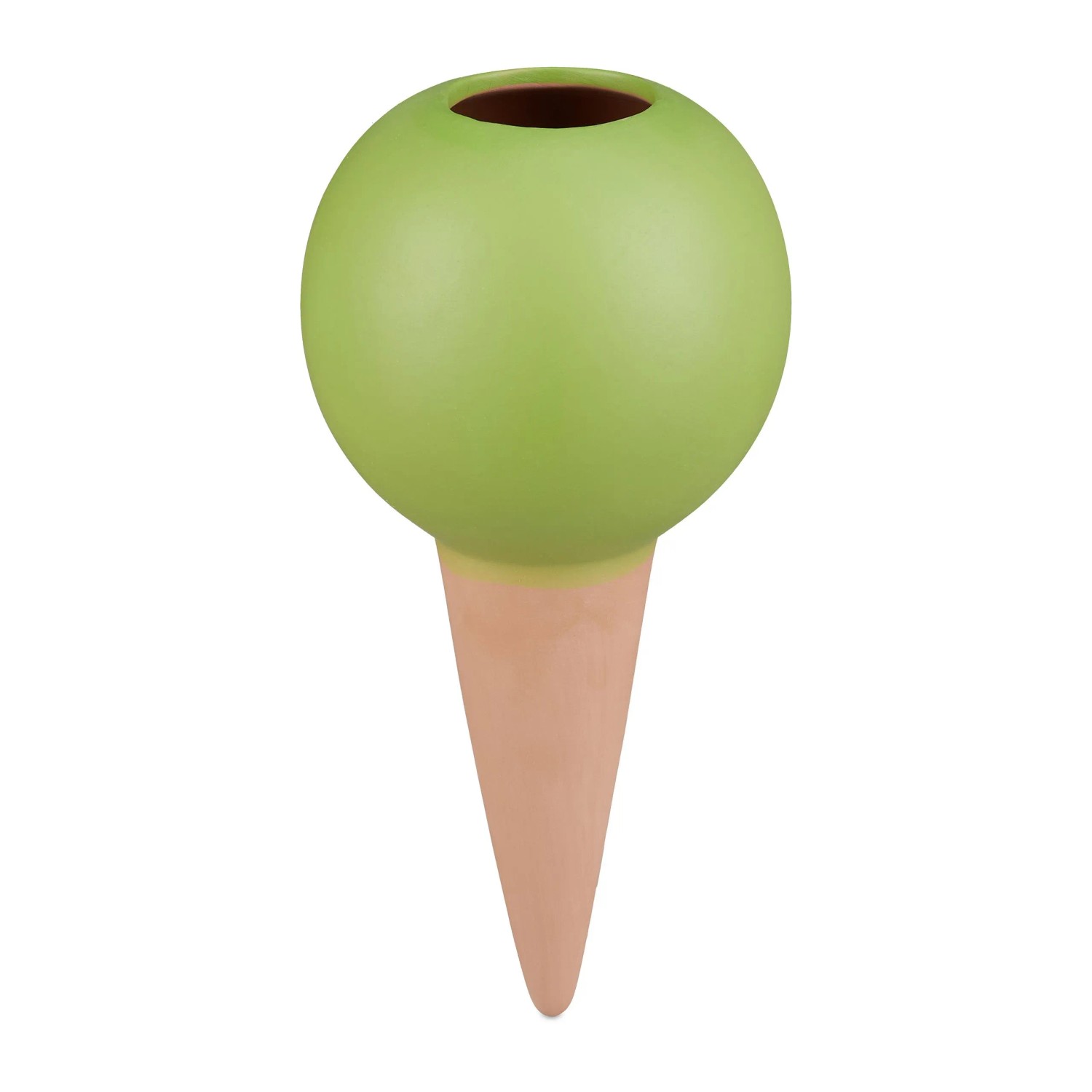 Relaxdays Bewässerungshilfe Keramik Grün 4er Set 18 cm x 9 cm 210 g
